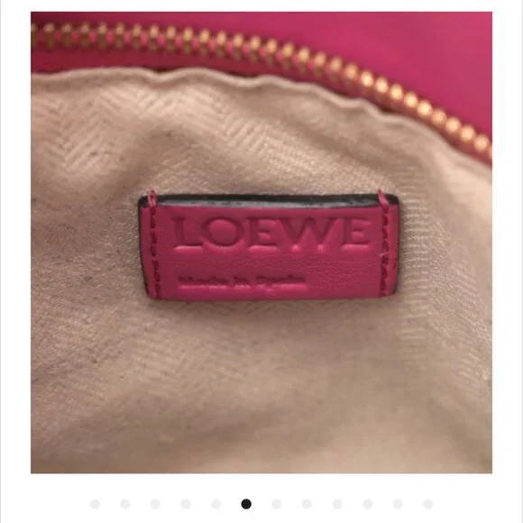 LOEWE Calfskin Leather Shoulder Crossbody Med Puzzle Bag in Fuchsia Pink Gold - Picture 6 of 12